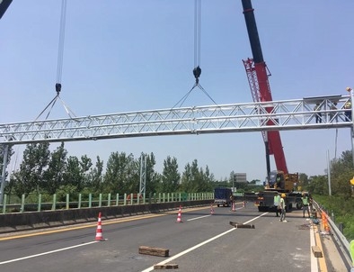 柘城柘城门架标牌施工现场